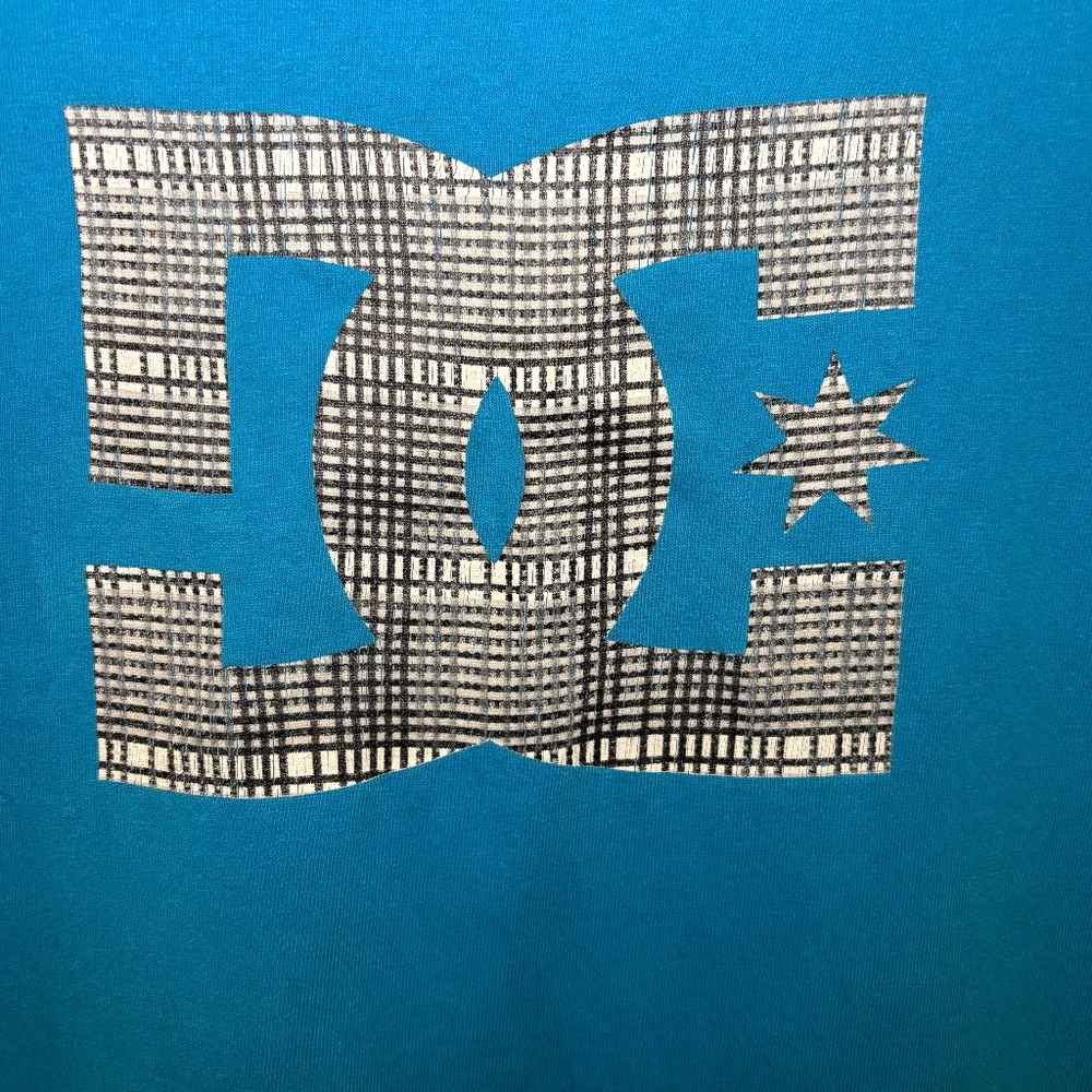 Vintage DC Shoes Shirt Adult Large Blue Skater Graphic Y2K Grunge Mens